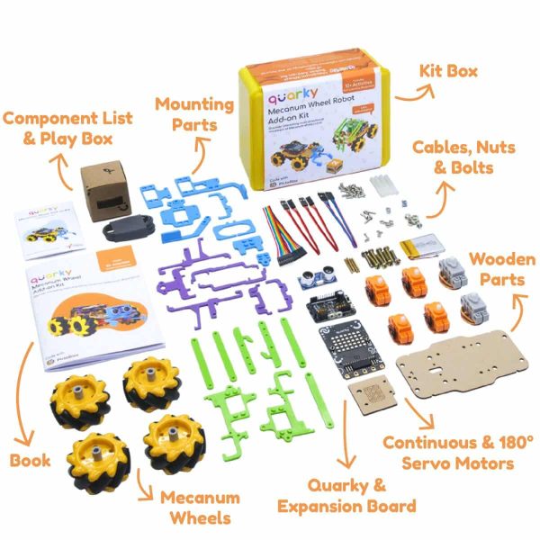 Quarky Mecanum Wheel Robot Addon Kit - Image 2